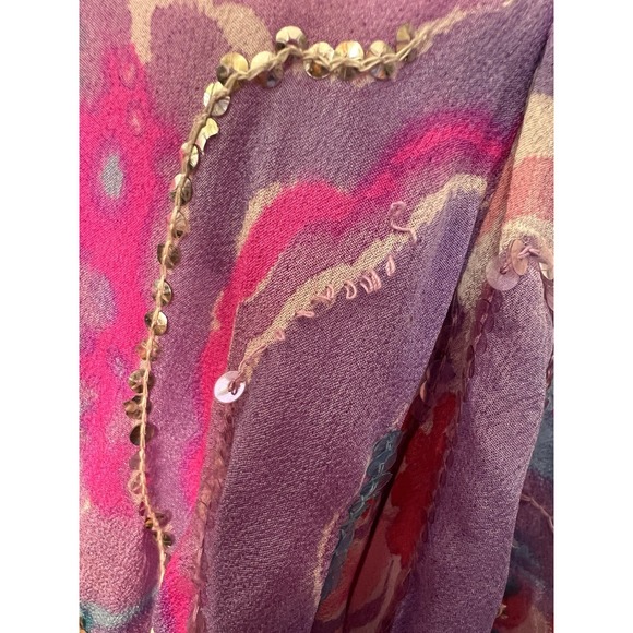 Vtg 80s Judith Ann Creations Butterfly 100% Silk Sequin Skirt & Blouse Size L - Picture 16 of 16